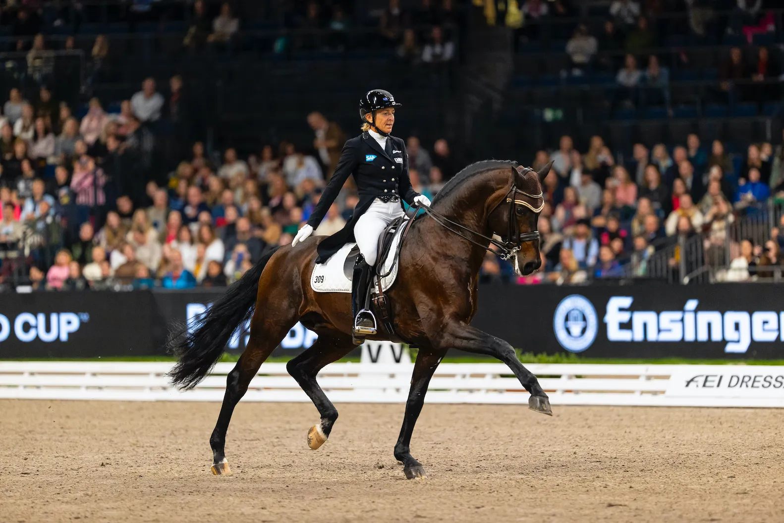 Ingrid Klimke et Franziskus FRH à l'occasion du CDI 5*-W de Stuttgart, leur dernière grande victoire!