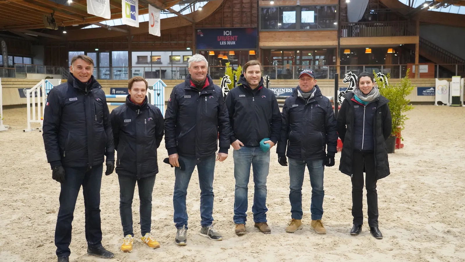 L'équipe du staff fédéral accompagnant les cavaliers