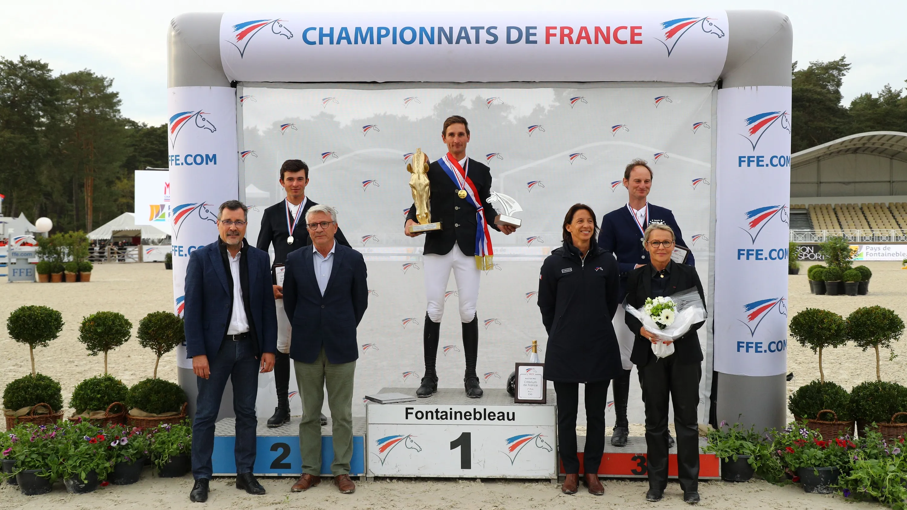 David Giffon, Antoine Ermann et Valentin Marcotte sont montés sur le podium du Critérium Pro 1 de Fontainebleau. 