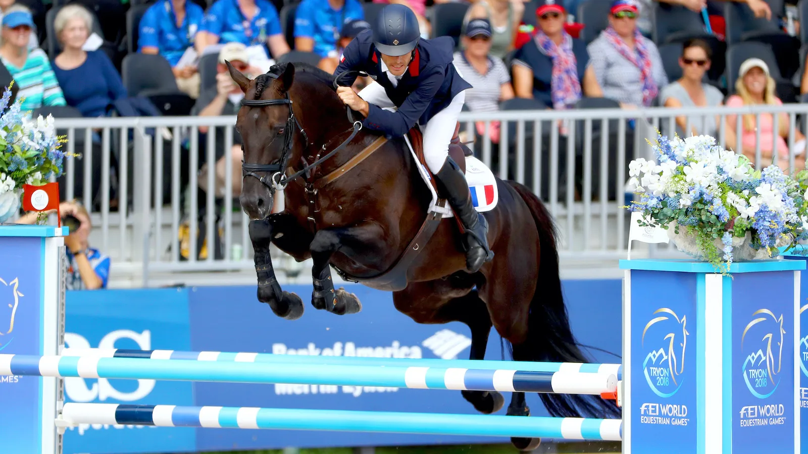 Trésor Mail lors de l'ultime test des championnats du monde de Tryon, en 2018. 