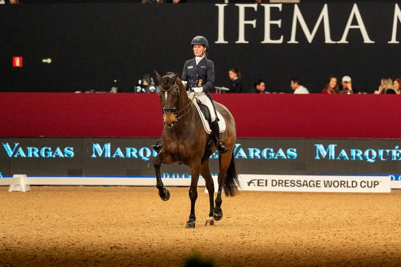 Helen Langehanenberg et Annabelle, ici hier dans le Grand Prix, on terminé bonnes deuxièmes.