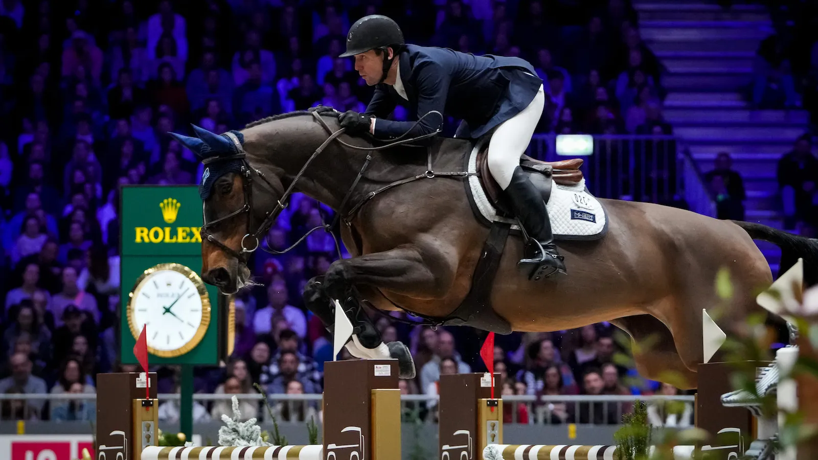 McLain Ward et HH Azur dans le Rolex Grand Prix au CHI de Genève en décembre 2022