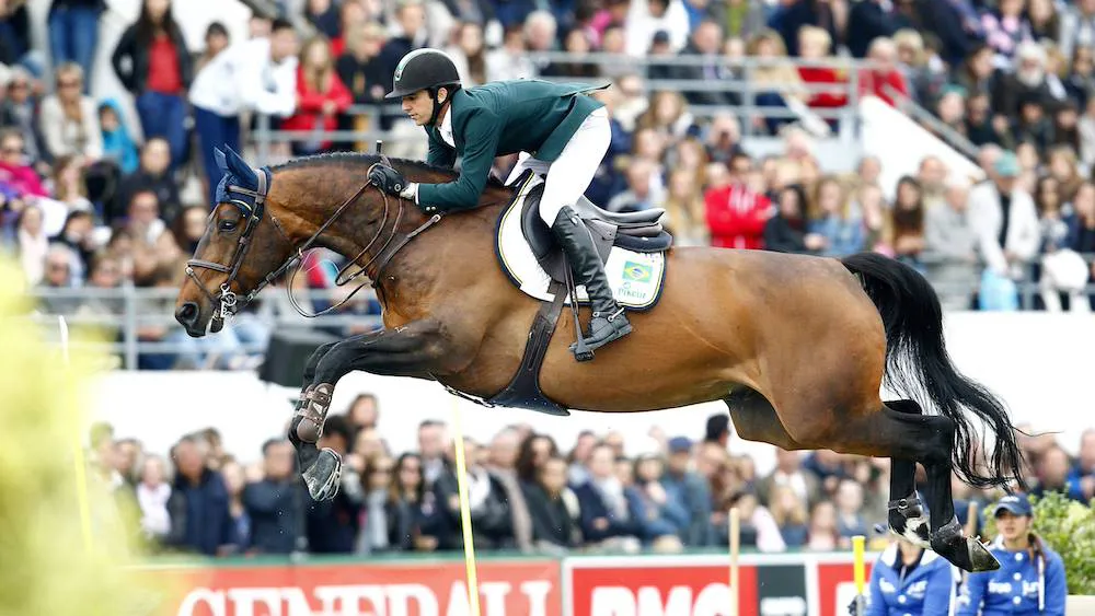 Ici au CSIO 5* de La Baule sous la selle du Brésilien Marlon Modoló Zanotelli, Sweet de Beaufour (ISO 167, SF, Diamant de Semilly x Kannan) est le produit le mieux indicé d’Éric Levallois.