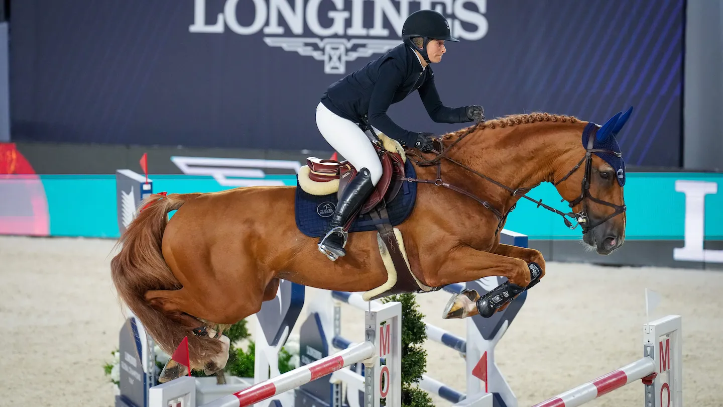 Jeanne Sadran et Unforgettable Damvil lors du Longines Global Champions Tour de Monte-Carlo