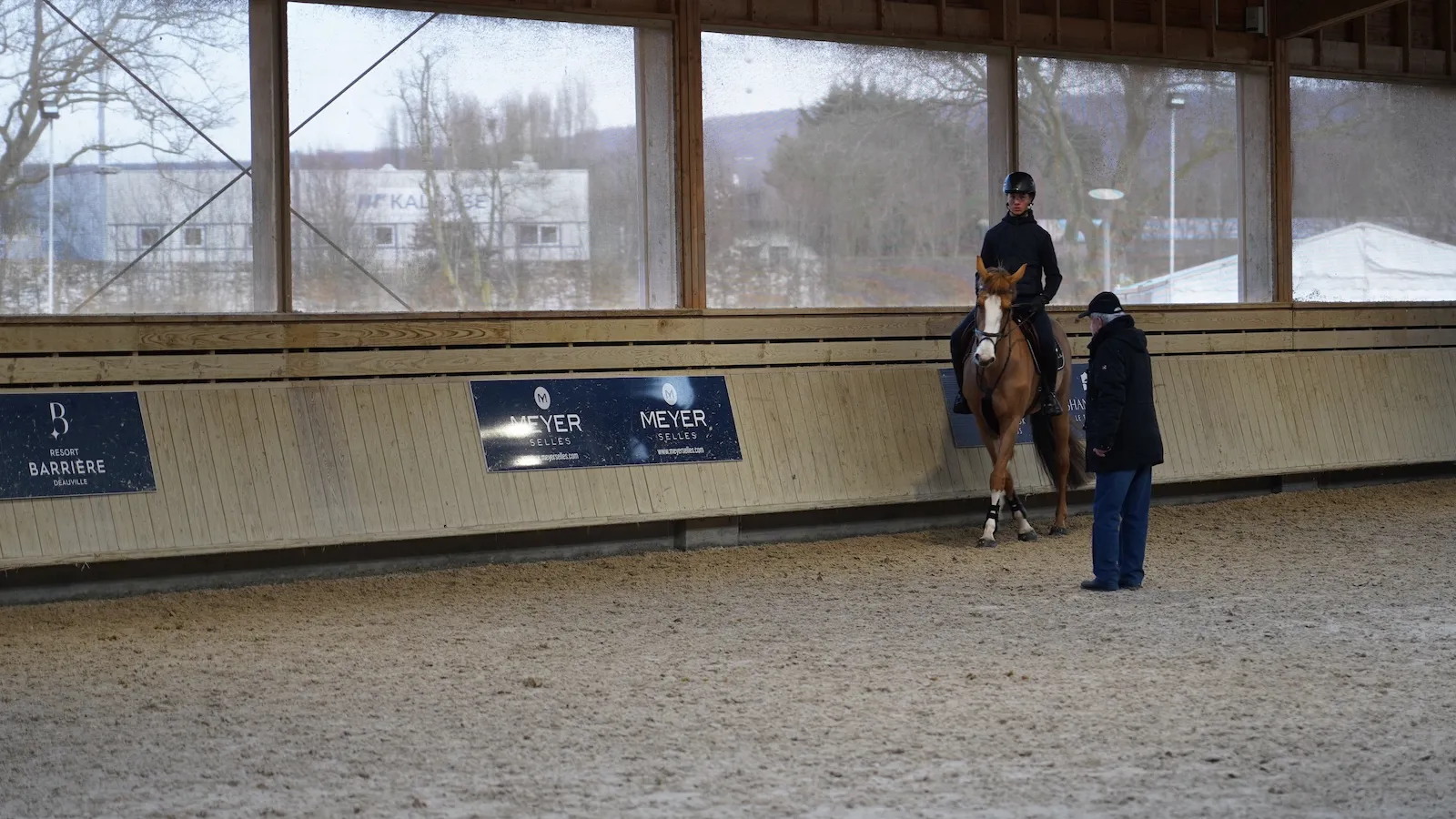 Les cavaliers ont pu travailler sur le plat 