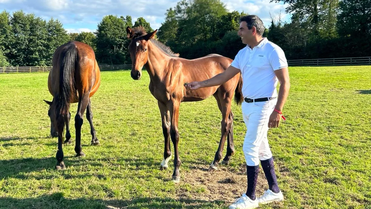Mariano Martinez Bastida s'est rendu au Haras d'Authuit le soir même de sa victoire