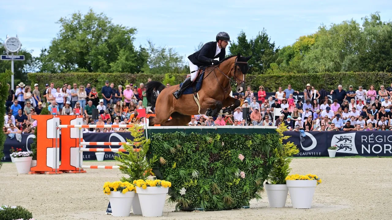 Hunger Games et Romain Duguet au Longines Deauville Classic, où ils ont terminé seizièmes du Grand Prix du dimanche.