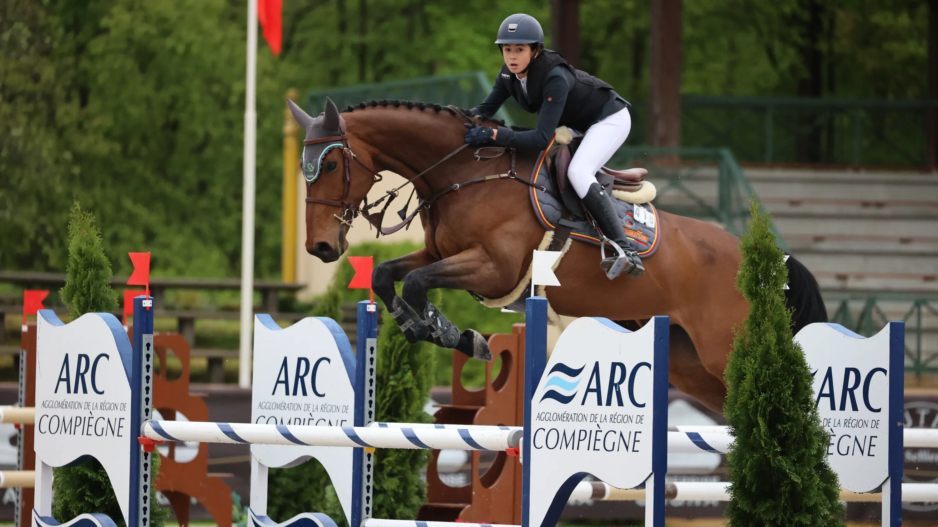 Uxue Arruza Rodriguez a réalisé le seul double sans-faute de l’équipe espagnole avec Clarin de Llamosas.