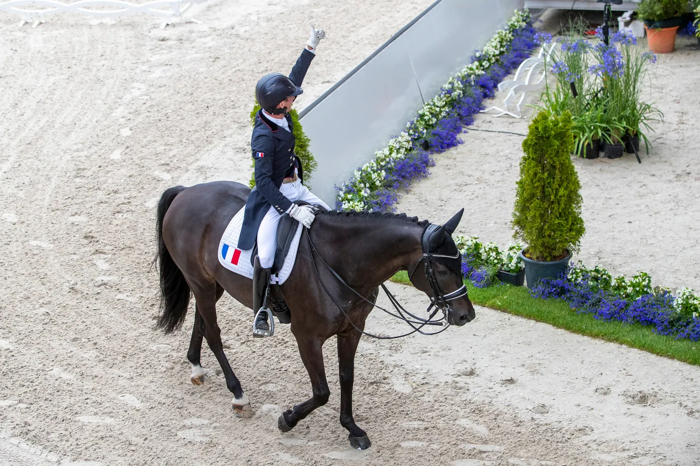 Ici en sortie de piste lors du CDIO 5* d'Aix l'été dernier, Corentin Pottier a de nouveau réalisé une belle performance dans ce mythique stade aujourd'hui.