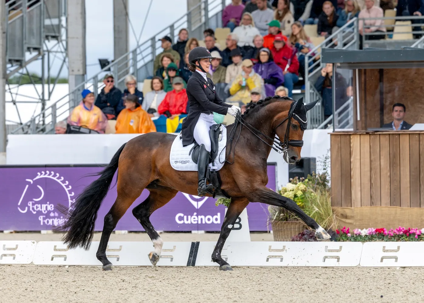 Cathrine Laudrup-Dufour et son fidèle Mount St John Freestyle aux championnats d'Europe de Crozet, en 2025.