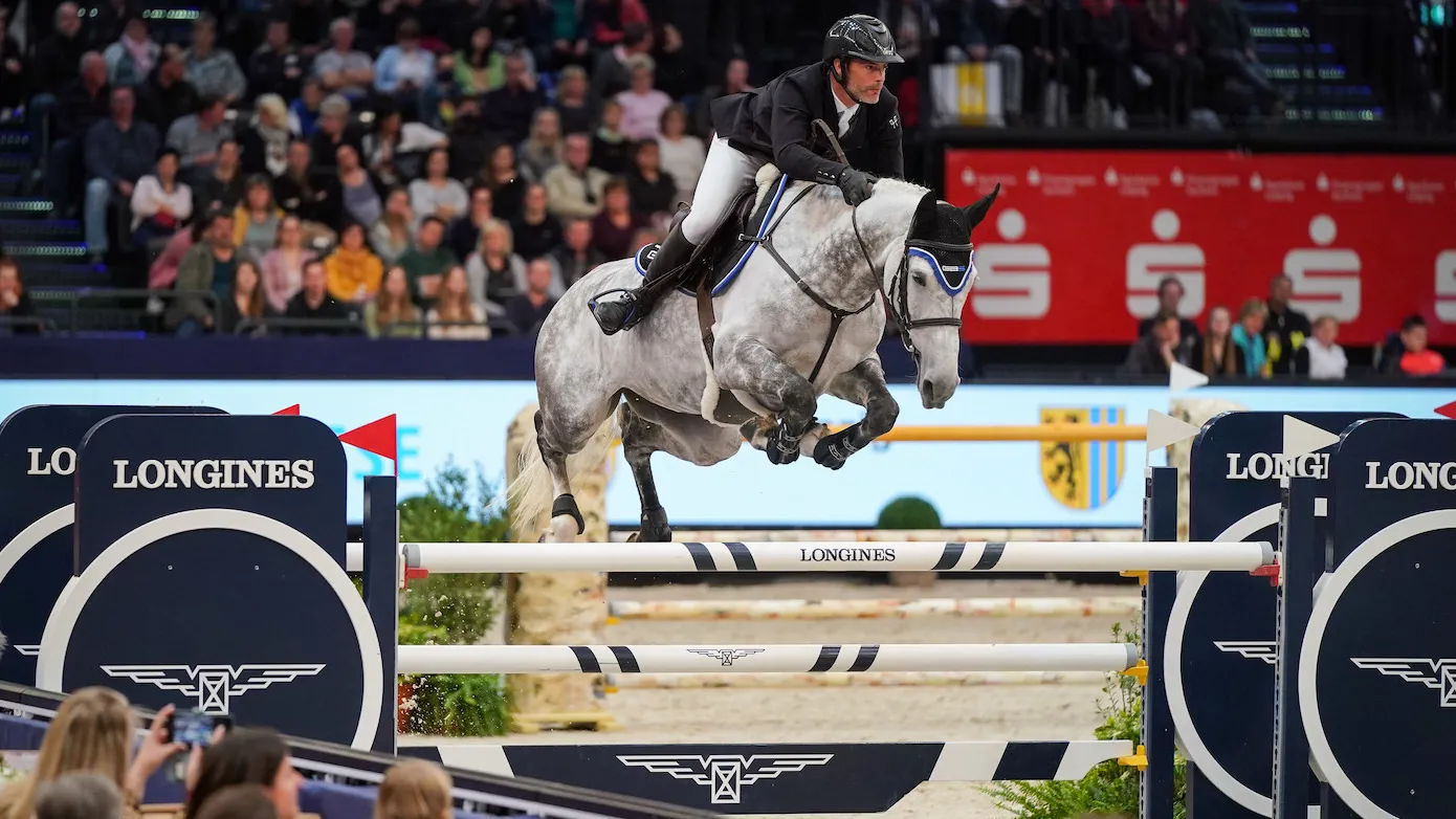 Le champion de France 2013 et la fille de Norman Pré Noir lors de leur première finale de la Coupe du monde en avril, à Leipzig. 