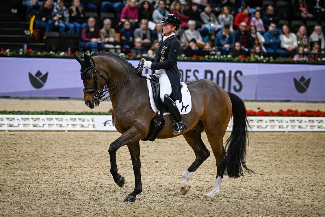 Isabell Werth et DSP Quantaz ont terminé bons deuxièmes malgré des changements de pied aux deux temps difficiles