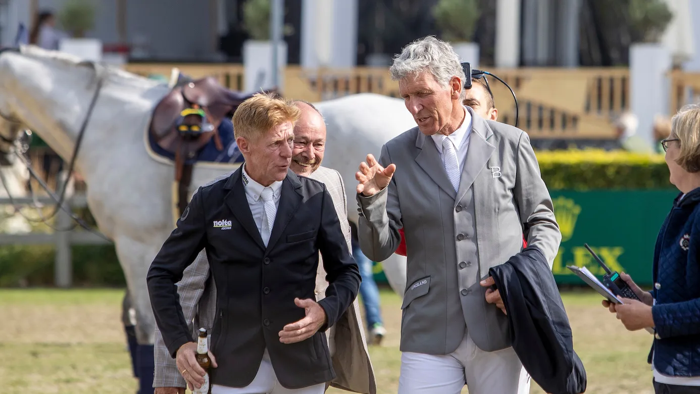 Parmi ses modèles, Marcus Ehning cite son compatriote Ludger Beerbaum, qui a annoncé sa retraite quelques minutes après son triple sacre aixois.