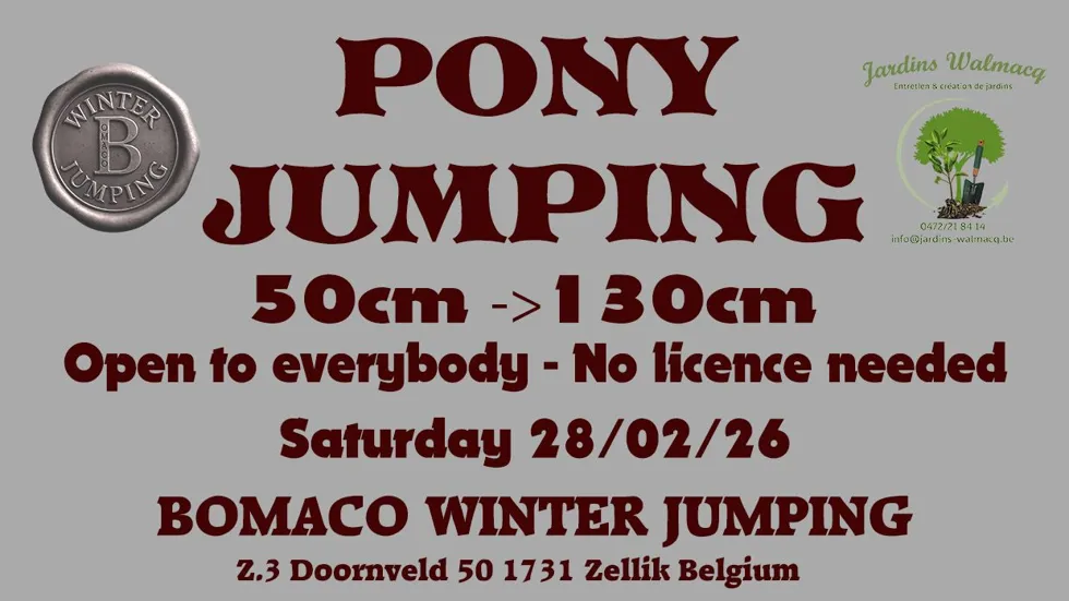 Van 50 cm tot 1m30: grote pony jumping bij Bomaco Winter Jumping