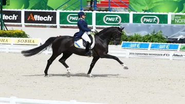 Inna Logutenkova und Don Gregorius bei den WEG in Caen.