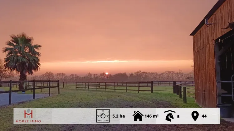Une propriété équestre rare de cinq hectares, à dix minutes d’Ancenis, alliant habitation contemporaine et installations complètes prêtes à l’emploi.