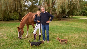 Dominique Bentejac aux côtés de sa fille, Marie, en 2019