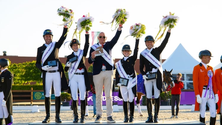 Belgische dressuurteam pakt goud