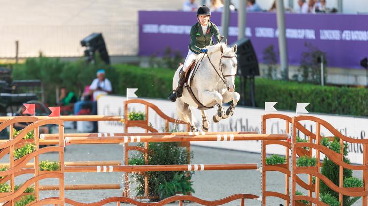 Luciana Diniz et Vertigo du Désert, ici à la dernière finale des Coupes des nations Longines de Barcelone, auraient dû courir les Jeux panaméricains en fin de mois.