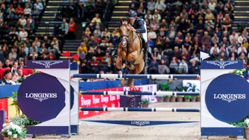 Steve Guerdat a remporté l'étape de la Coupe du monde Longines de Leipzig avec Albfu¨hren’s Iashin Sitte mi-janvier.
