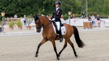 L'Allemagne a été sacrée championne d'Europe Poneys au Mans, notamment grâce à Lilly Kasselmann et Nasdaq FH, ici en photo.
