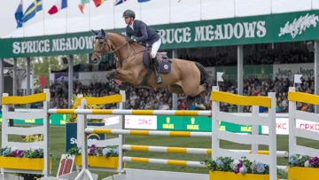 Ben Maher et Enjeu de Grisien ont triomphé dans celui de Calgary aujourd'hui.