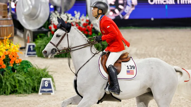 Kent Farrington a décroché la victoire en finale Longines de la Coupe du monde qui semblait lui tendre les bras à Fort Worth