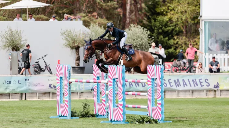 Bigumana a été la meilleure dans la Chasse du championnat de France des chevaux de jumping de sept ans