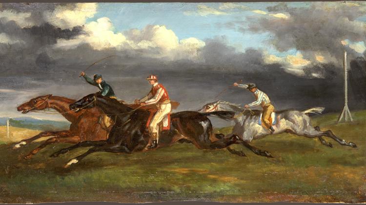 « Étude préparatoire pour le Derby d’Epsom », Géricault, 1821.