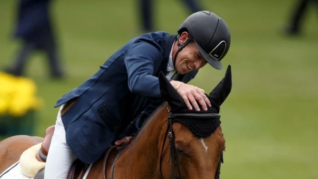 Hello Sanctos, né Sanctos van het Gravenhof, est devenu un véritable crack en écrivant les plus belles lignes du palmarès de Scott Brash. © Dirk Caremans / Hippo Foto