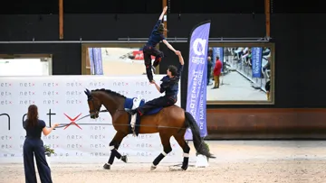 Noély Thibaudat et Théo Gardies ont livré une prestation brillante ce soir au Cadre noir.