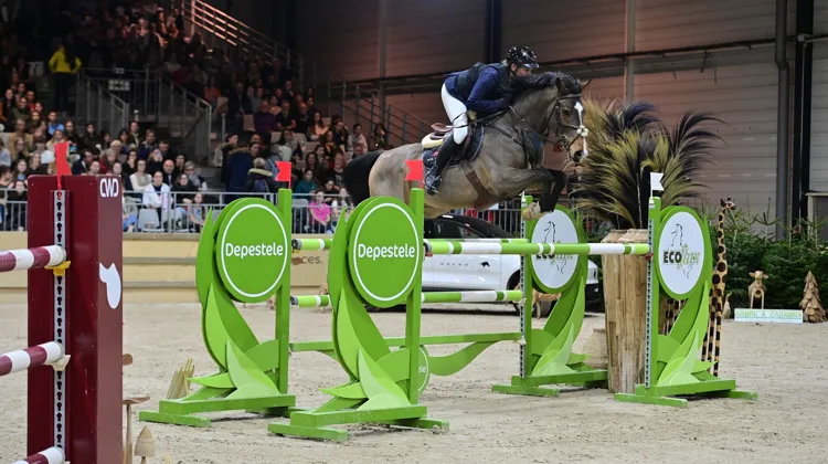 Ici à Rouen, Barbara Schnieper et Coco G ont remporté leur plus belle victoire ce soir dans le petit Grand Prix à 1,50m de Liège.