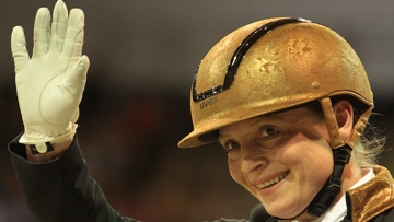 Isabell Werth, la prodige allemande du dressage, présente à Caen avec Bella Rose, a livré ses impressions quelques jours avant l'échéance normande. Photo Scoopdyga