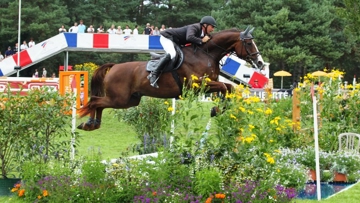 Roland Grimm et Even To Heaven ont signé deux tours magnifiques, cet après-midi sur le Grand Parquet de Fontainebleau. Photo PSV Morel
