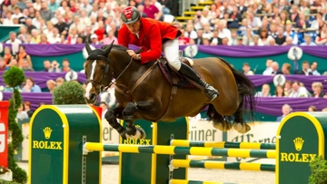 Christian Alhmann et Taloubet Z vainqueurs du Grand Prix 2012 de Leipzig. Crédit Fei