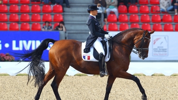 Jessica Michel et Riwera de Hus tenteront de décrocher ce week-end à Deauville leur ticket pour les Jeux équestres mondiaux. Photo Scoopdyga