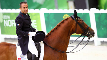 Alexandre Ayache en selle sur Lights of Londonderry, lors de sa participation aux JEM à Caen. Photo Scoopdyga