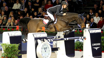 En selle sur Bon Ami, Scott Brash a de nouveau fait parler la poudre, ce soir à Villepinte. Photo Scoopdyga