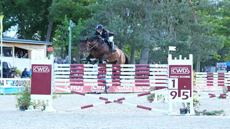 Thomas Lévêque a franchi 1,86m avec sa jument Secrete de Gaia. Photo PSV Morel