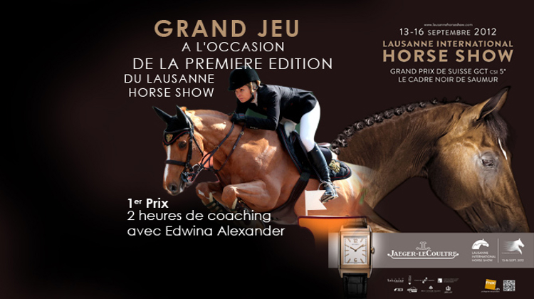 Tentez de gagner l'un des trois prix mis en jeu par le Lausanne Horse Show et GrandPrix-replay.com !