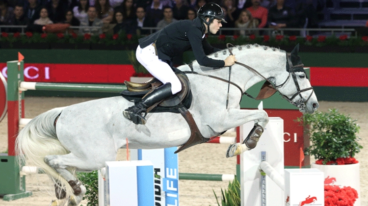 Toscan de Sainte Hermelle et Constant van Paesschen au Gucci Paris Masters, en décembre 2013. Crédit photo Scoopdyga