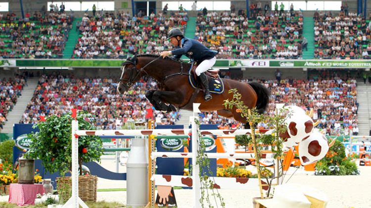 Rölf-Goran Bengtsson et Casall Ask lors des Jeux équestres mondiaux à Caen en septembre. Photo Scoopdyga