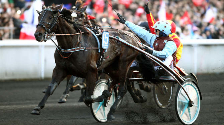 Le Prix d'Amérique Opodo n?a pas échappé à son grand favori, le sept ans Up and Quick. Photo Scoopdyga