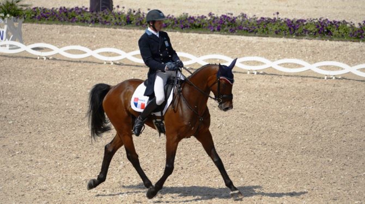 Ce matin, Thomas Carlile et Quiro Hoy ont frisé les 74% au dressage! Photo Pixizone