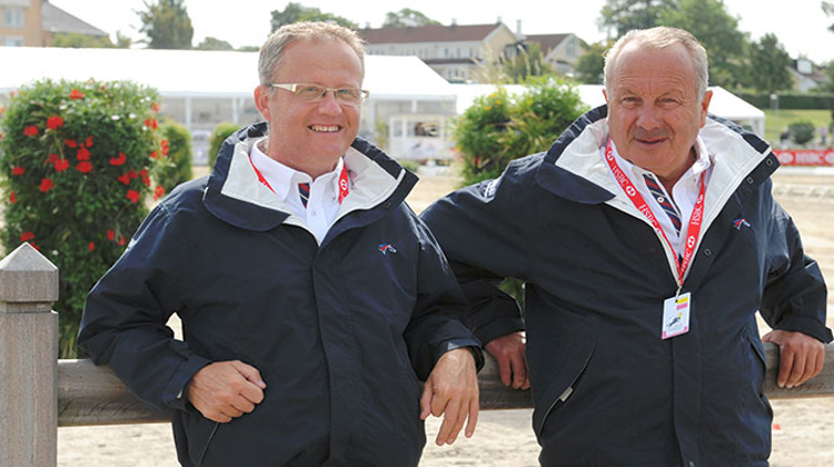 Michel Asseray, directeur technique national adjoint en charge du concours complet, ici aux côtés de Thierry Touzaint, sélectionneur de l?équipe de France, lors des championnats d?Europe de Malmö, revient sur les performances réalisées par les cavaliers t