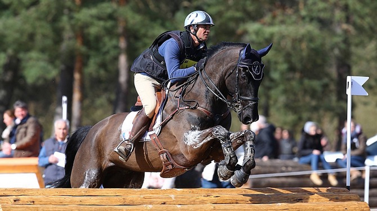 Karim Laghouag et Qualson de l'EHN lors du CICO 3* de Fontainebleau 2014. Photo Scoopdyga