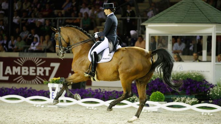 Jessica Michel et Riwera de Hus sur la piste d'Aix-la-Chapelle. (Ph DR)