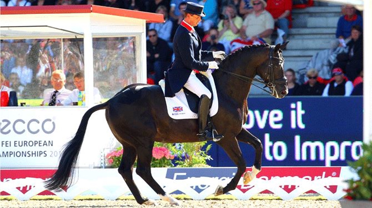 Carl Hester et Uthopia, ici à Herning, sont présents tous les deux à Saumur, mais pas ensemble. Photo Scoopdyga 