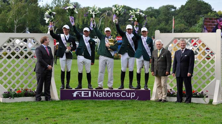 L'équipe d'Irlande victorieuse à Hickstead cette année. (Ph. Kit Houghton/FEI)