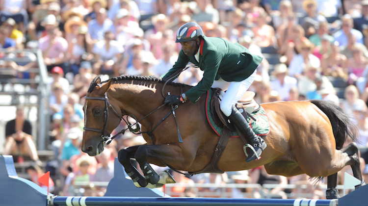 Abdelkebir Ouaddar et Quickly de Kreisker, ici à Chantilly, ont remporté leur premier Grand Prix CSI 5*, hier à Al Ain. Photo Scoopdyga